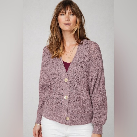 J. Jill Sweaters - J.Jill Chunky Knit Cardigan Womens XL Button Front Cozy Boxy Textured Sweater